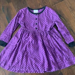 Hanna Andersson, size 110, purple/black play dress